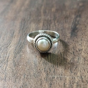 Natürliche Süßwasser Perle Ring, 925 Sterling Silber Ring, Perle Ring Gold, Perle Rose Gold Ring, Messing Ring, Perle Schmuck, Geschenk Weihnachten