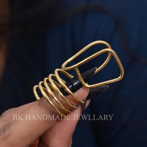 Arthritis Ring, Brass Ring, Splint Knuckle Ring, Wire Ring, Thumb Ring, Rings For Women, Simple Midi Ring, Unique Ring, Statement Ring