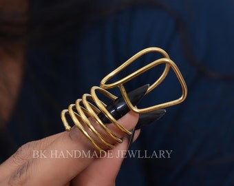Arthritis Ring, Brass Ring, Splint Knuckle Ring, Wire Ring, Thumb Ring, Rings For Women, Simple Midi Ring, Unique Ring, Statement Ring