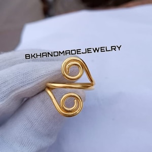 Attelle de pouce pour l&#39;arthrite en argent sterling, bague en argent sterling 925, bague midi, bague minimaliste, anneau texturé martelé fait main réglable