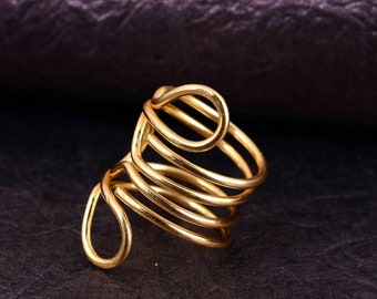 Artritis vinger spalk sterlingzilveren ring, EDS-ring, midi-ring, knokkelring, verstelbare handgemaakte gehamerde getextureerde ring 1 stuk