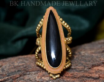 Black Onyx Ring ,Onyx Ring, Compartment Ring, Poison Ring, Secret Box Ring, Statement ring, Pill  Box Ring Jewelry, Boho Ring ,Gift Ring