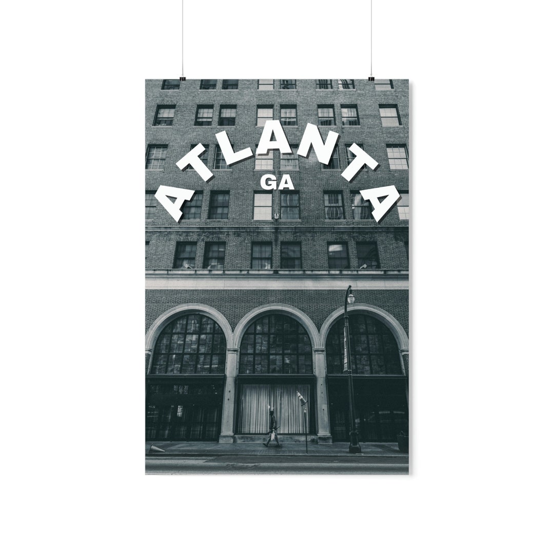 Historic Atlanta Wall Art, Atlanta Poster Art Print Etsy