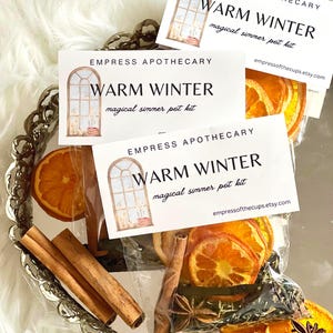 Winter Simmer Pot Intention Kit | Warm Winter Stovetop Potpourri | Rest, Stillness & Gatherings