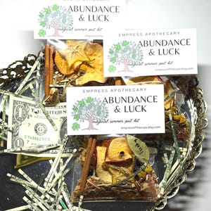 Abundance & Luck Simmer Pot Intention Kit | Prosperity, Money Drawing, Success | Attract Opportunities