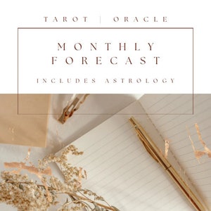 Monthly Forecast (Written) | Tarot and Oracle Reading | 7-8 Cards