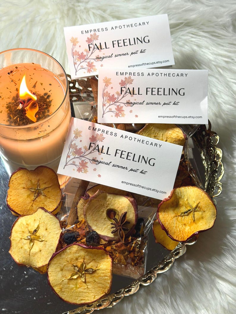 Kit de ambientador otoñal para olla a fuego lento / Popurrí otoñal para estufa / Fragancia acogedora para el hogar / Ritual de abundancia y gratitud imagen 5