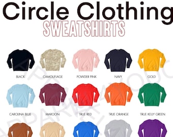 Circle Clothing Heavy Blend 70/30 Blank Sweatshirt | C180 | Fleece Crewneck | Perfect for HTV, DTF, DTG, Screen Print | Wholesale blanks