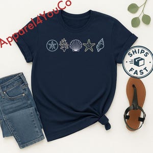 SeaShell Shirt, Beach T-Shirt, Summer Woman Shirt, Aesthetic Shirt, Ocean Lover Gift, SeaShell T-Shirt, Beach Summer Day T-Shirt