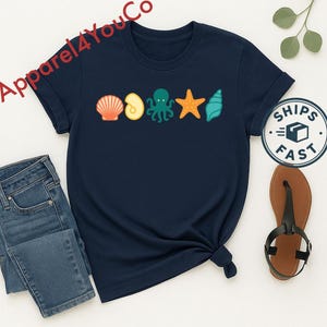 SeaShell Shirt, Beach T-Shirt, Summer Woman Shirt, Aesthetic Shirt, Ocean Lover Gift, SeaShell T-Shirt, Beach Summer Day T-Shirt
