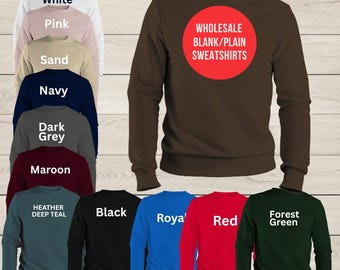 Wholesale Blank Sweatshirts For Men and Women, Plain Crewneck Sweatshirts, Wholesale Sweatshirts for Printing, Soft Sweatshirts Cute Blanks