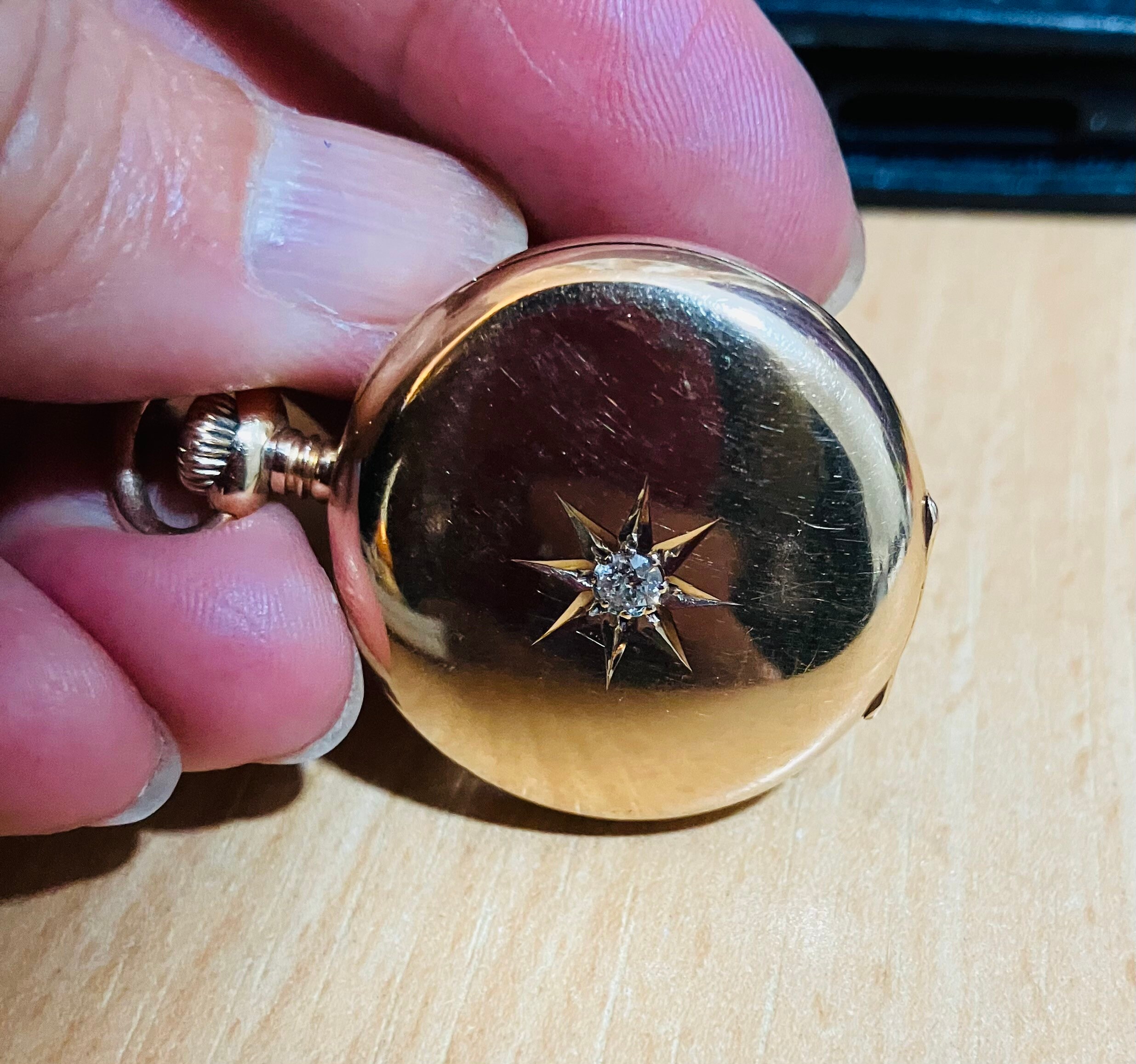 14K SOLID GOLD‎ AMERICAN WALTHAM POCKET WATCH WITH CHAIN 15J C. 1900 14k Gold Filled Victorian Waltham 15j, Model 1890  main image 3