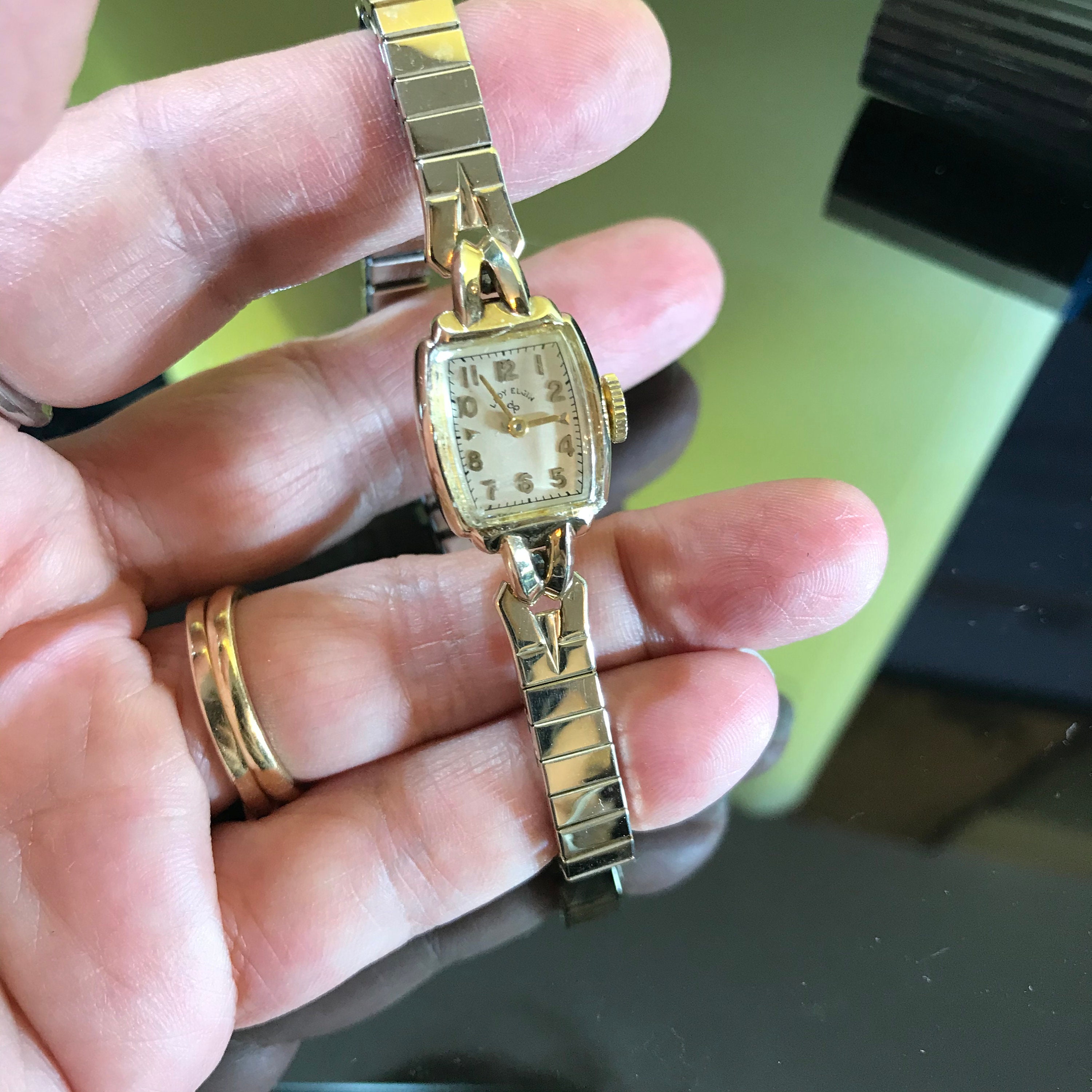 Vintage Ladies Watch Lady Elgin Art Deco Watch 1950s W/box Etsy