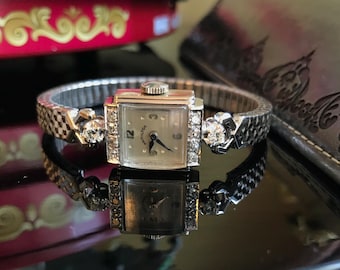 Hamilton 14k Solid Gold Diamond Watch 1ctw+ /top Cosmetics  display picture 1