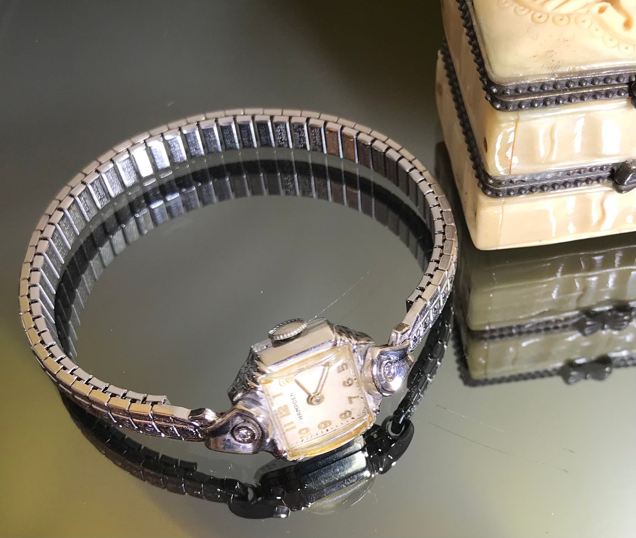 Montre Vintage Hampden En Or Rose 14 Carats - Mécanique Manuelle