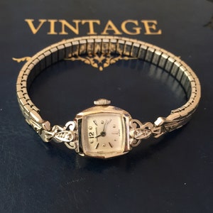 Longinees 10k solid gold diamond bracelet watch /oiled & serviced /collection grade/ vintage antique women watch runs well