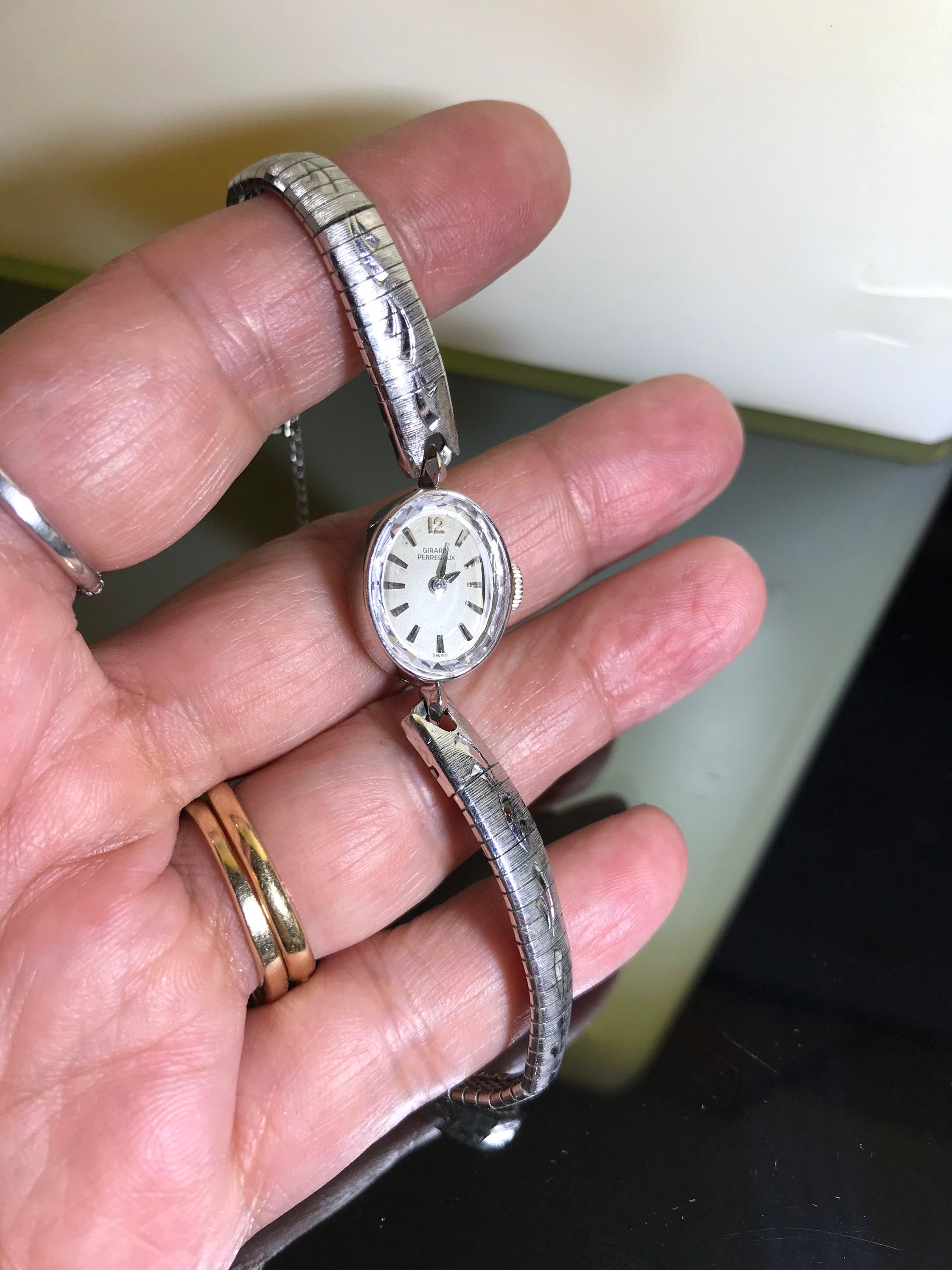 Girard-perregaux 14k White Gold Ladies Watch | Art Deco 1940s–50s 