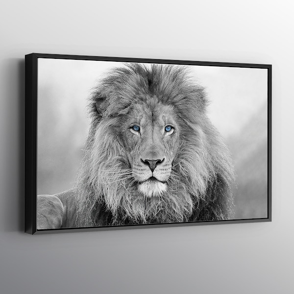 Black and White Lion Art Etsy
