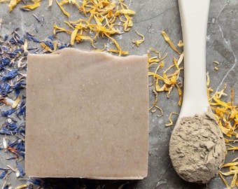 Dead Sea Mud & Aloe Soap | Gentle Vegan Soap for dry skin | Detoxifying Soap | Cold Process Soap | Bar Soap | Natural Soap with Aloe Vera