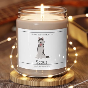 Husky Candle, Personalized Husky Dog Gift, Husky Dog Mom, Husky Candle, Husky Lover, Husky Gift, Custom Husky Dog Gift