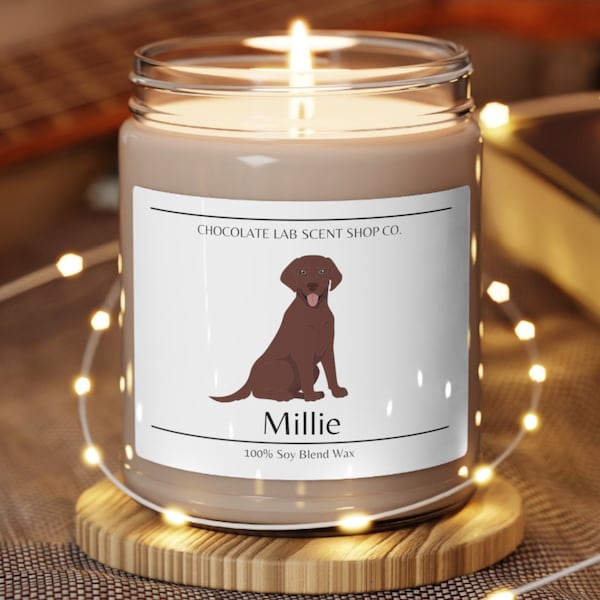 Chocolate Lab Candle, Personalized Chocolate Lab Gift, Chocolate Lab Mom, Lab Candle, Chocolate Lab Lover, Chocolate Lab Gift, Custom Lab