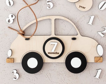 Car Milestone | Race Car Milestones | Baby Milestone Set | Baby Boy Monthly Milestones | Baby Shower Gift | Boy Milestone Markers
