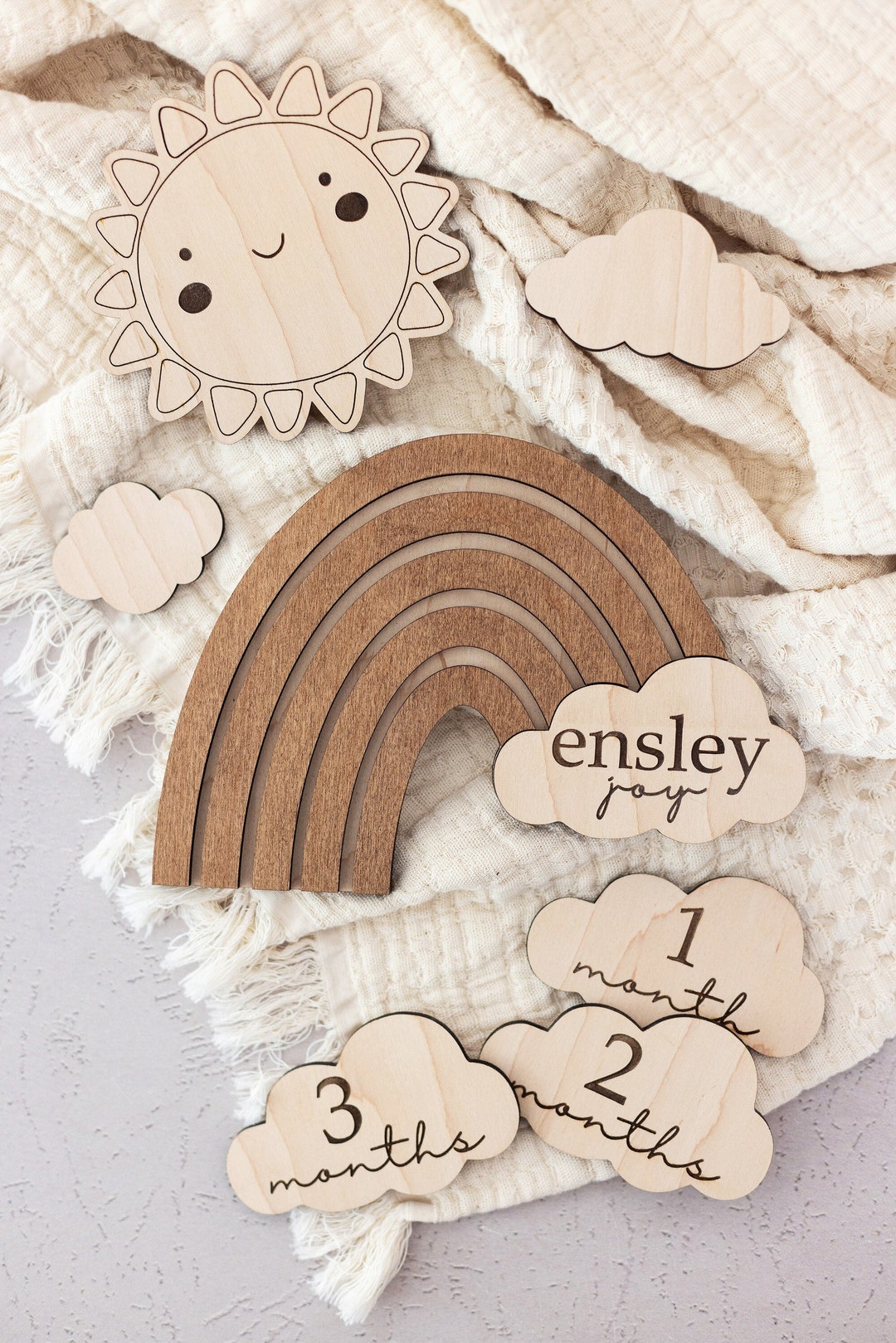 Rainbow Baby | Baby Milestone Cards | Baby Shower Gift | Monthly ...