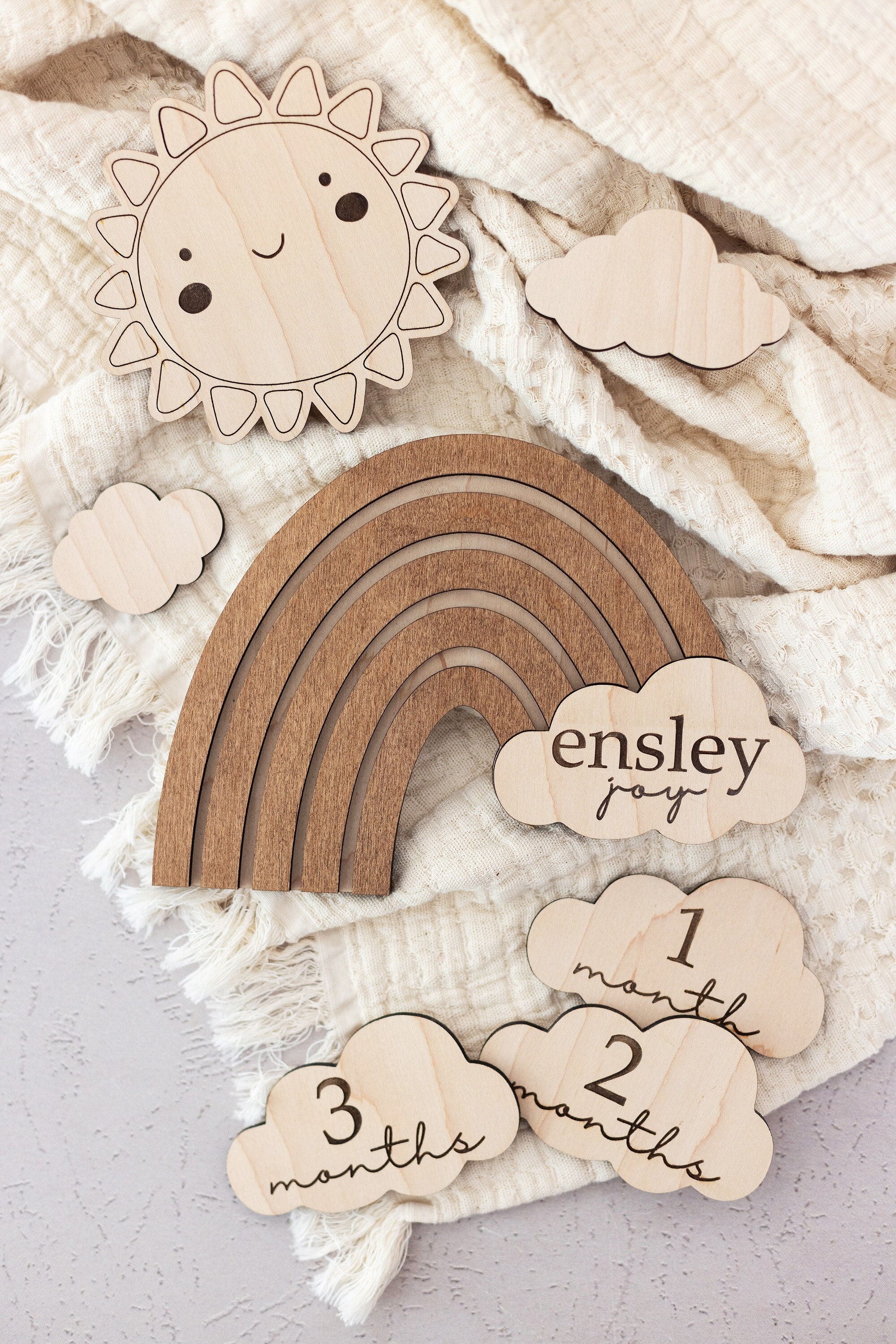 Rainbow Baby | Baby Milestone Cards | Baby Shower Gift | Monthly ...