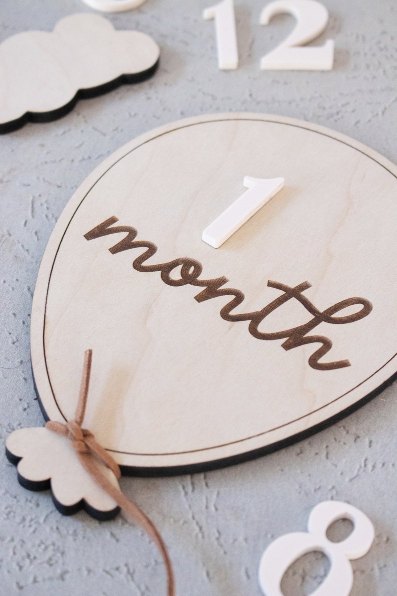 Balloon Milestone Markers | Monthly Marker | Birth Announcement ...