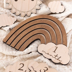 Rainbow Baby | Baby Milestone Cards | Baby Shower Gift | Monthly ...