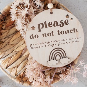 Please Do Not Touch Your Germs Are Too Big For Me | Stroller Sign | Car Seat Tag | Baby Shower Gift | Don&#39;t Touch | Stroller Tag |