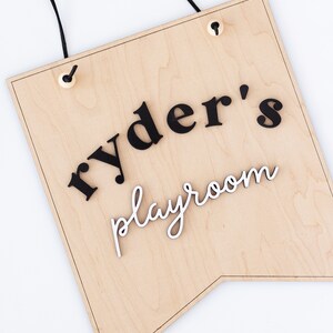 Personalized Playroom Banner | Playroom Sign | Pennant Flag | Kids Wall ...