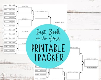 books and journals Best Book of the Year Reading Tracker | Reading Journal | Book Tracker | Digital Download | PDF