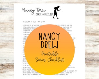 Nancy Drew Reading Checklist | Printable Reading List | Book Tracker | Reading Journal | PDF |