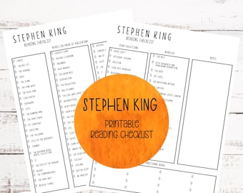 Druckbare Stephen King Reading Challenge List | PDF | Bücherliste | Buch Journal | Leseplaner