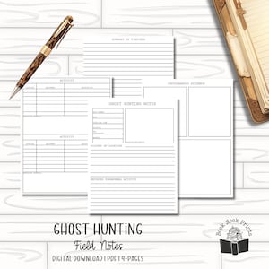 Ghost Hunting Notebook for kids: ghost hunting notebook
