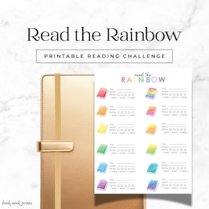 Read the Rainbow Printable Reading Challenge, Book Tracker (PDF, PNG)