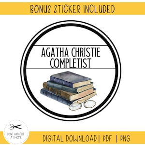 Agatha Christie Reading Checklist Printable Reading List Book Tracker