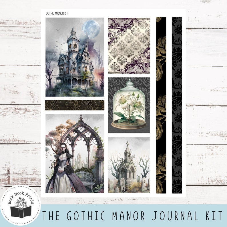 Printable Gothic Journal Kit Printable Stickers Planner - Etsy Australia