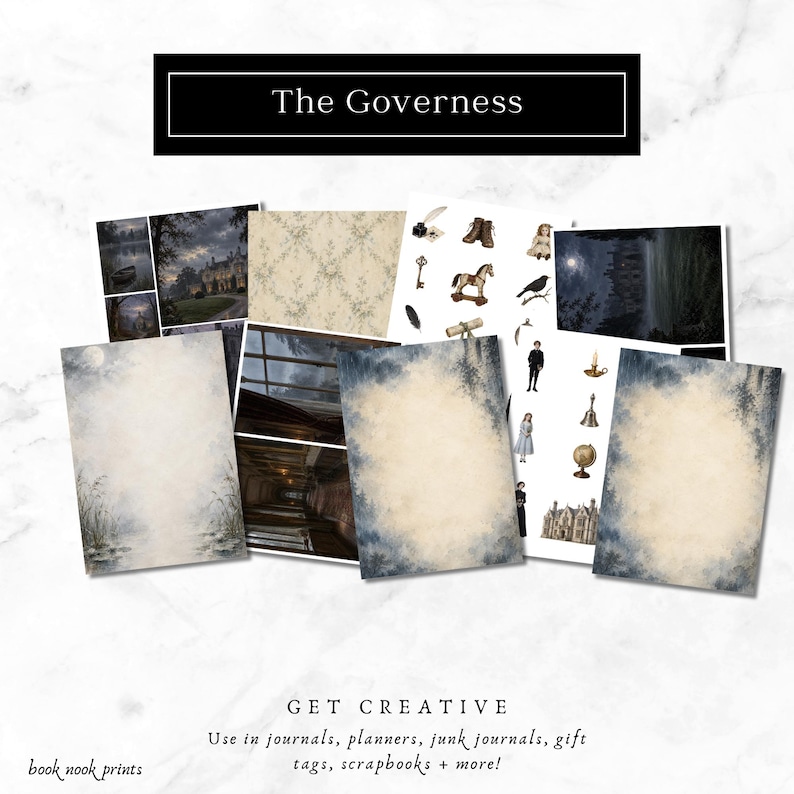 Gothic Classics Junk Journal Kit | Literary Ephemera, Dark Academia ...