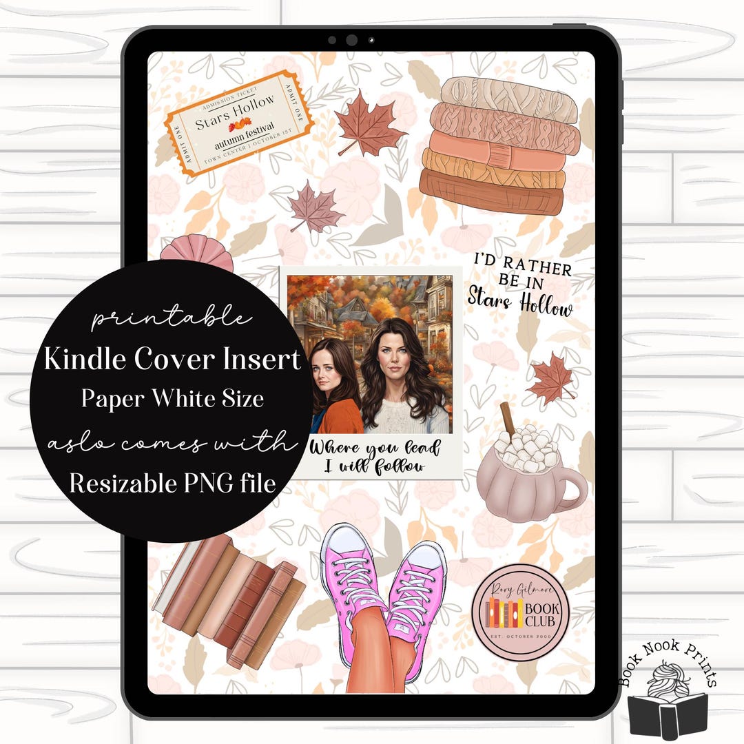 Gilmore Girls Kindle Case Insert Printable Fall Autumn Stars Hollow PNG ...