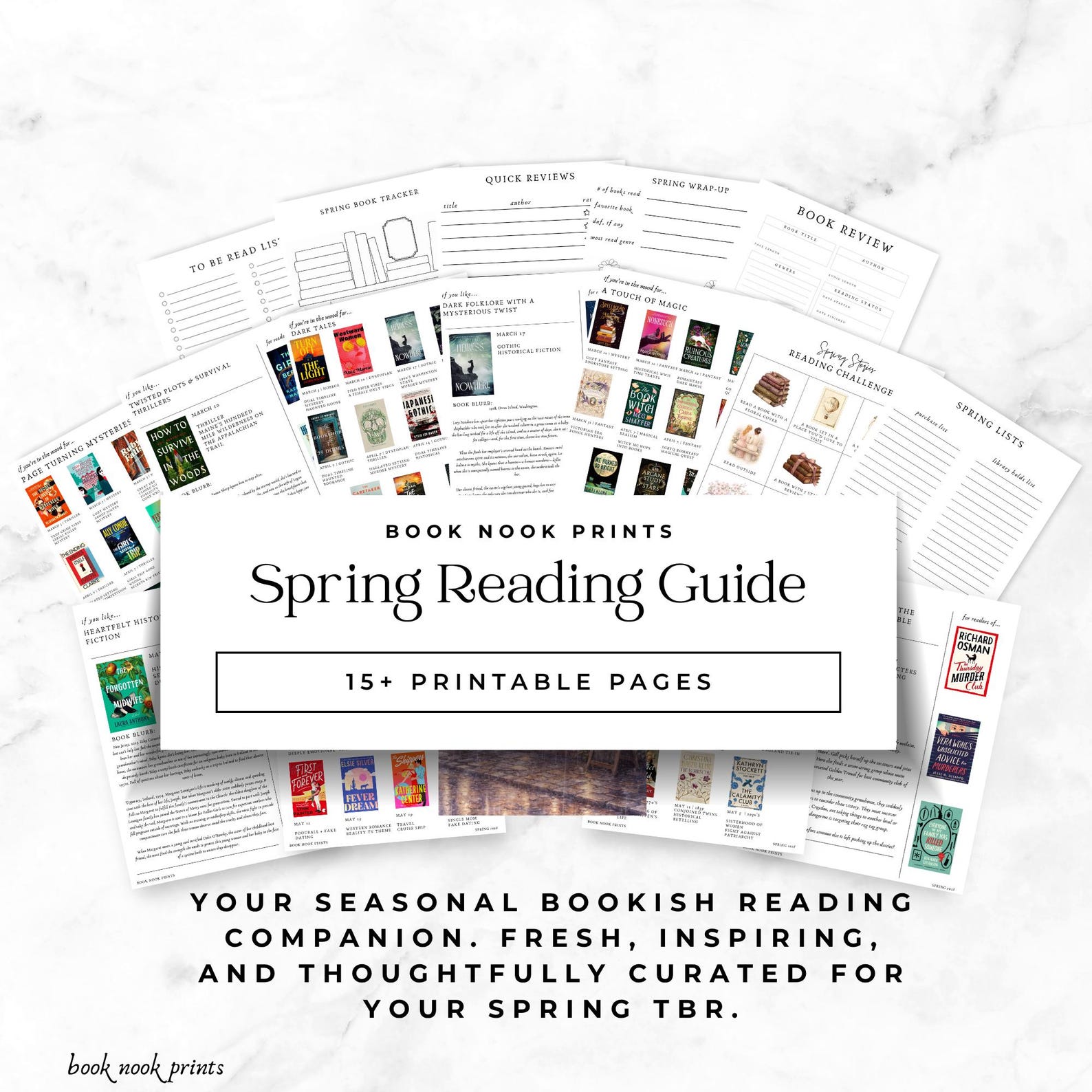 Spring Reading Guide New Book Releases Challenges Tracker Lists TBR ...