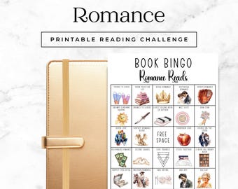 Romance Reads Book Bingo | Printable Reading Challenge | Reading Journal | PDF