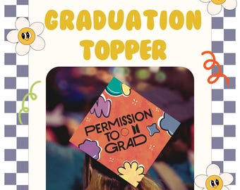 K-pop inspired Graduation Cap Topper  25x25 cm   ( Print to order)