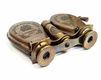 Nautical Antique Brass Binoculars Monocular Vintage Spyglass