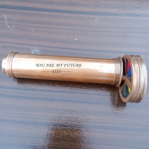 Laser Kaleidoscope, Gift for him Personalized Kaleidoscope ,Unique Kaleidoscope, Brass Kaleidoscope, Glass Kaleidoscope,Classic Kaleidoscope