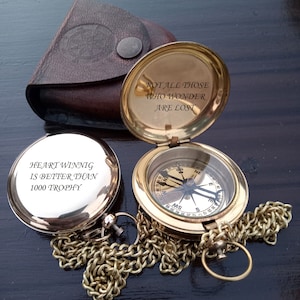 Personalized Working Compass, Push Button Engraved compass, Graduation Gift, Baptism Gift, Mother&#39;s Day Gift, Valentines Day Gift, wish gift