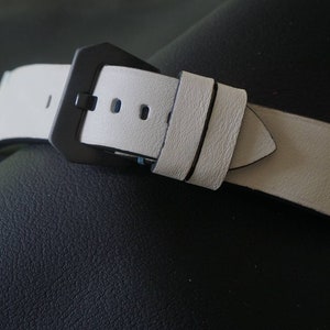 White Calfskin Watch Strap. Soft Leather Watch Strap
