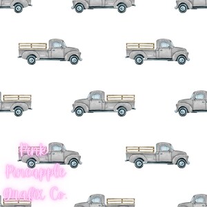 Grey Farm Trucks Digital Seamless File