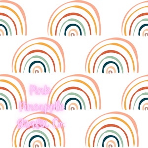 Digital Seamless File, Printable Paper, Repeating Pattern, Seamless, Simple Rainbows